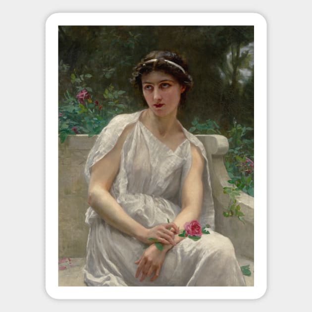 The Red Rose by Guillaume Seignac Magnet by Classic Art Stall